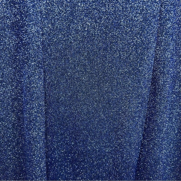 NEW XS H&M BLUE GLITTER DRESS EVENT PARTY COCKTAIL DATE NIGHT - Picture 6 of 10